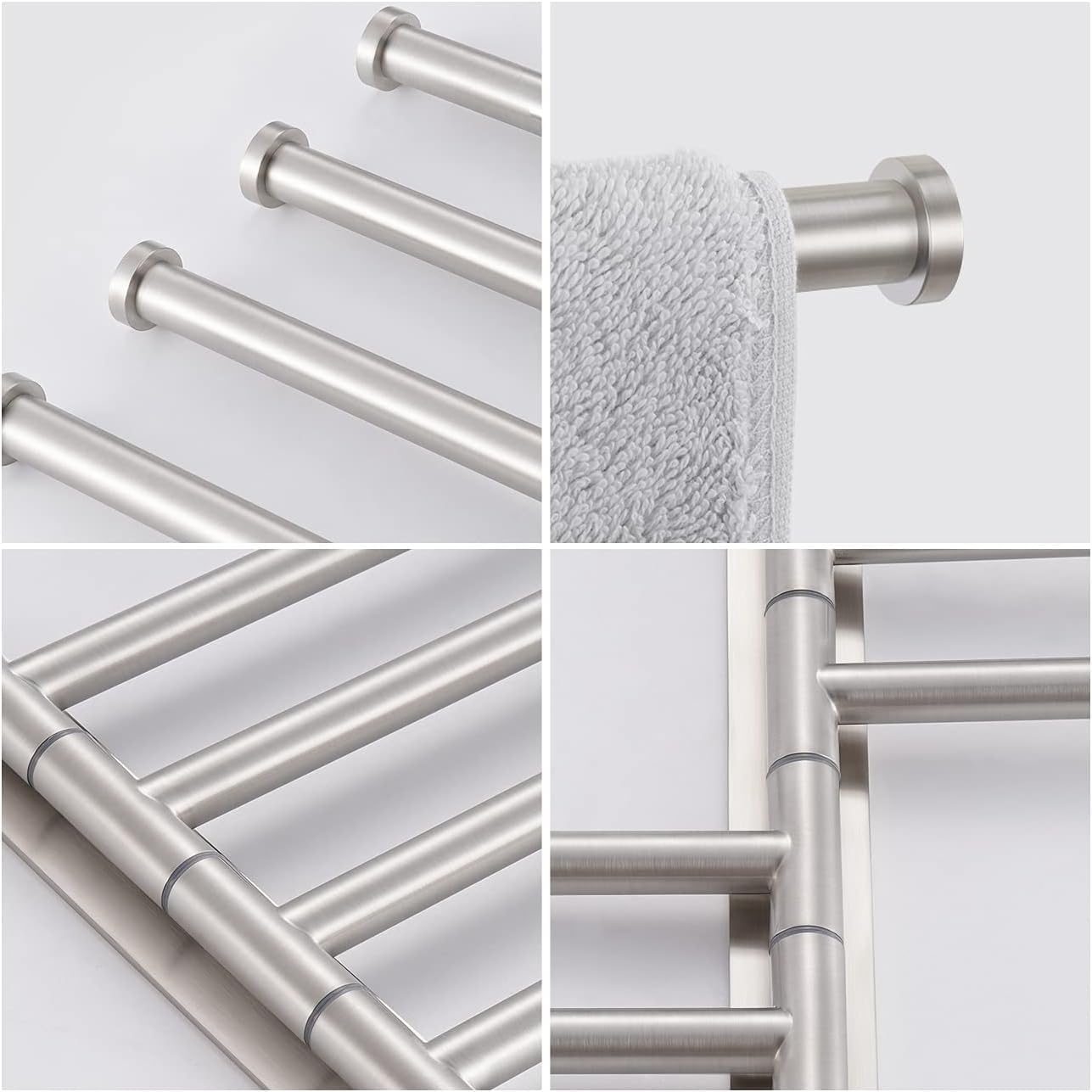 Wieszak na ręczniki KES, 4-ramienny, 19.5", stal nierdzewna, matowy