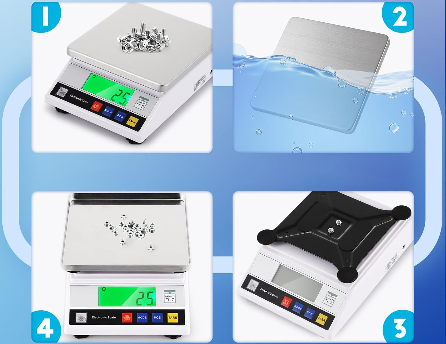 Waga cyfrowa CGOLDENWALL 6kg/0,1g dokładna elektroniczna z funkcją liczenia