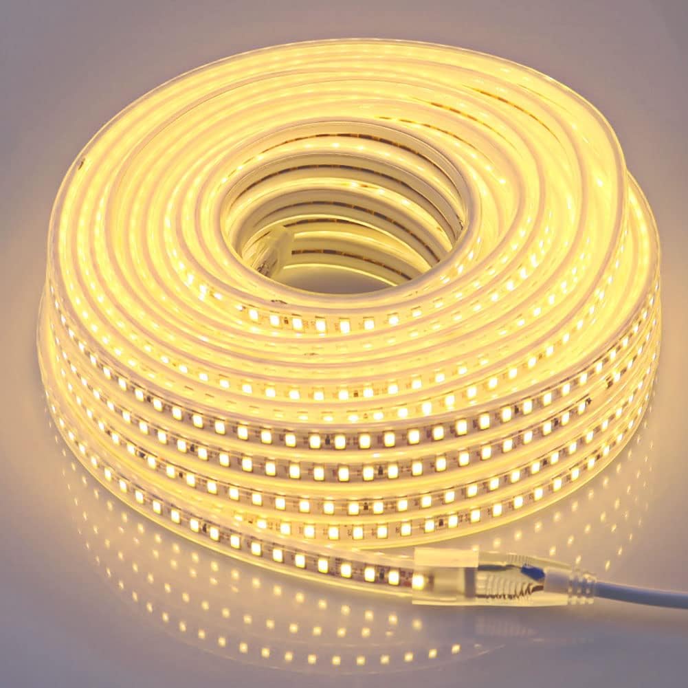 UŻYWANA Taśma LED pcning SMD 5730, 230 V, 3000 K, ciepła biel, 15 metrów