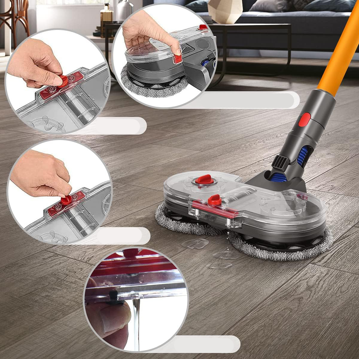 NIEKOMPLETNY Nasadka do mycia elektryczna do odkurzacza Dyson DrRobor V11