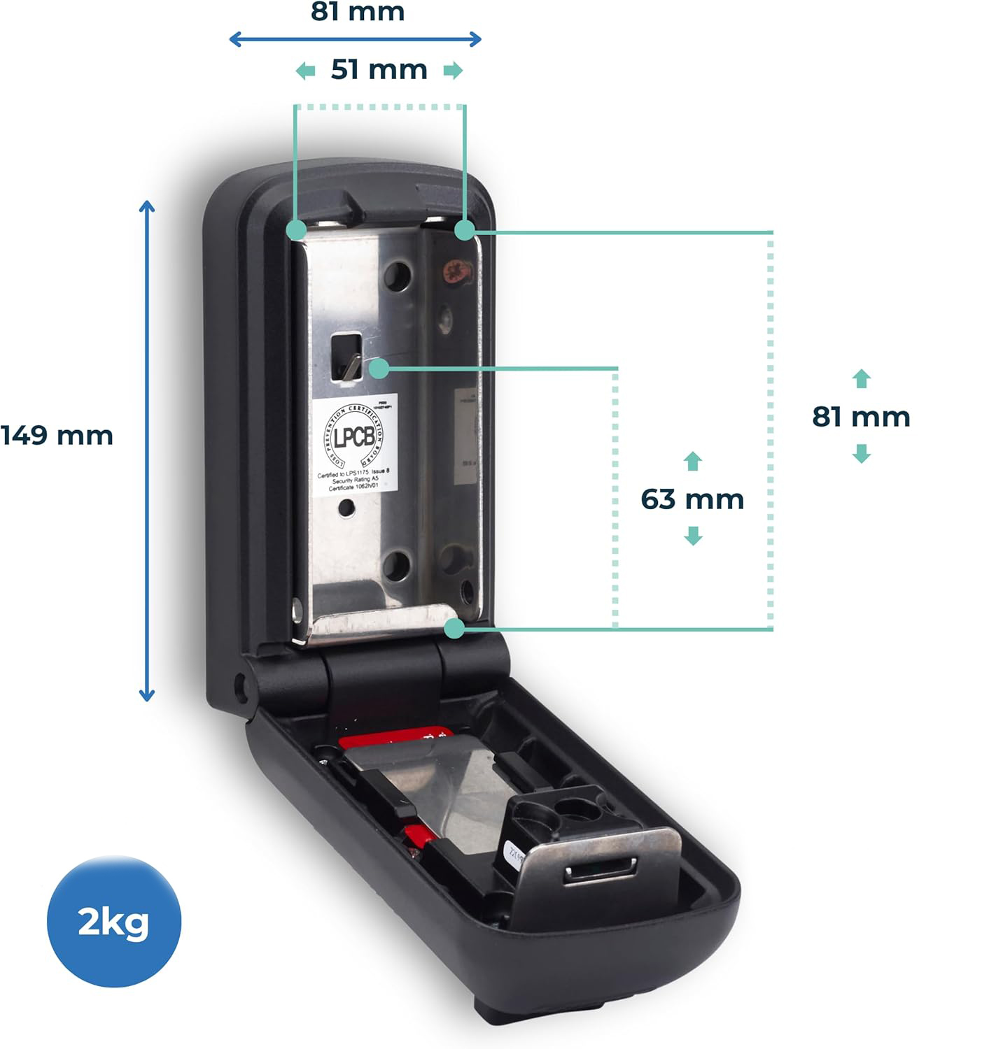Sejf na klucze Supra P500 Pro z kodem zewnętrzny push-button