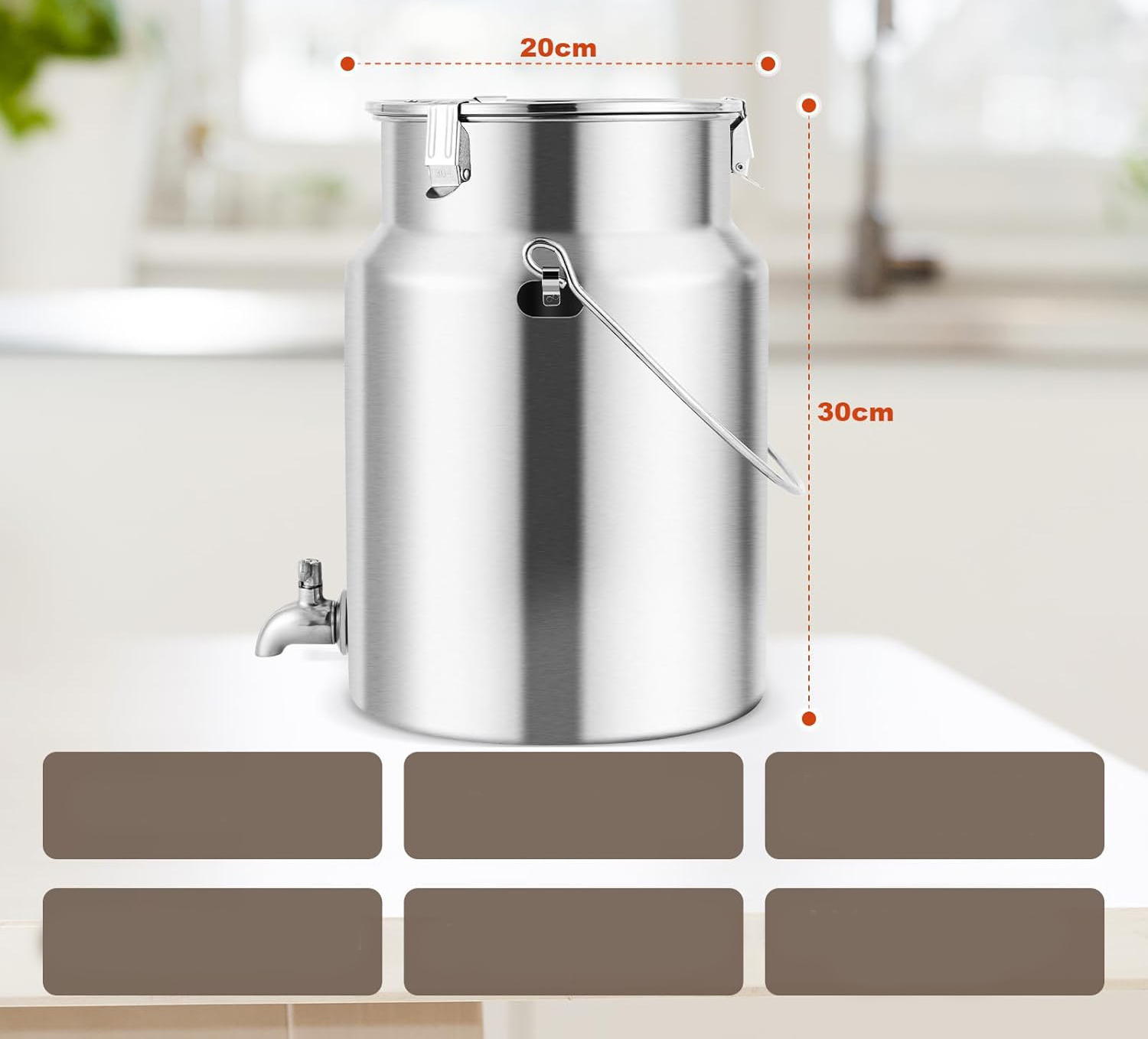 Dzbanek ze stali nierdzewnej 304 10L z kranikiem do mleka wina napojów