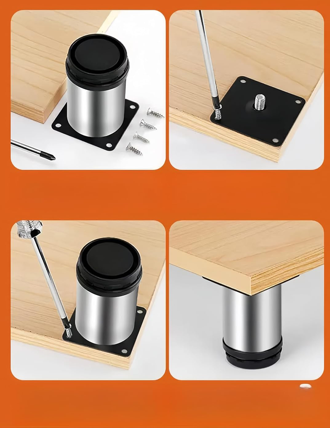 Nogi meblowe MIEGUIWOR białe 30cm do stołów i szafek