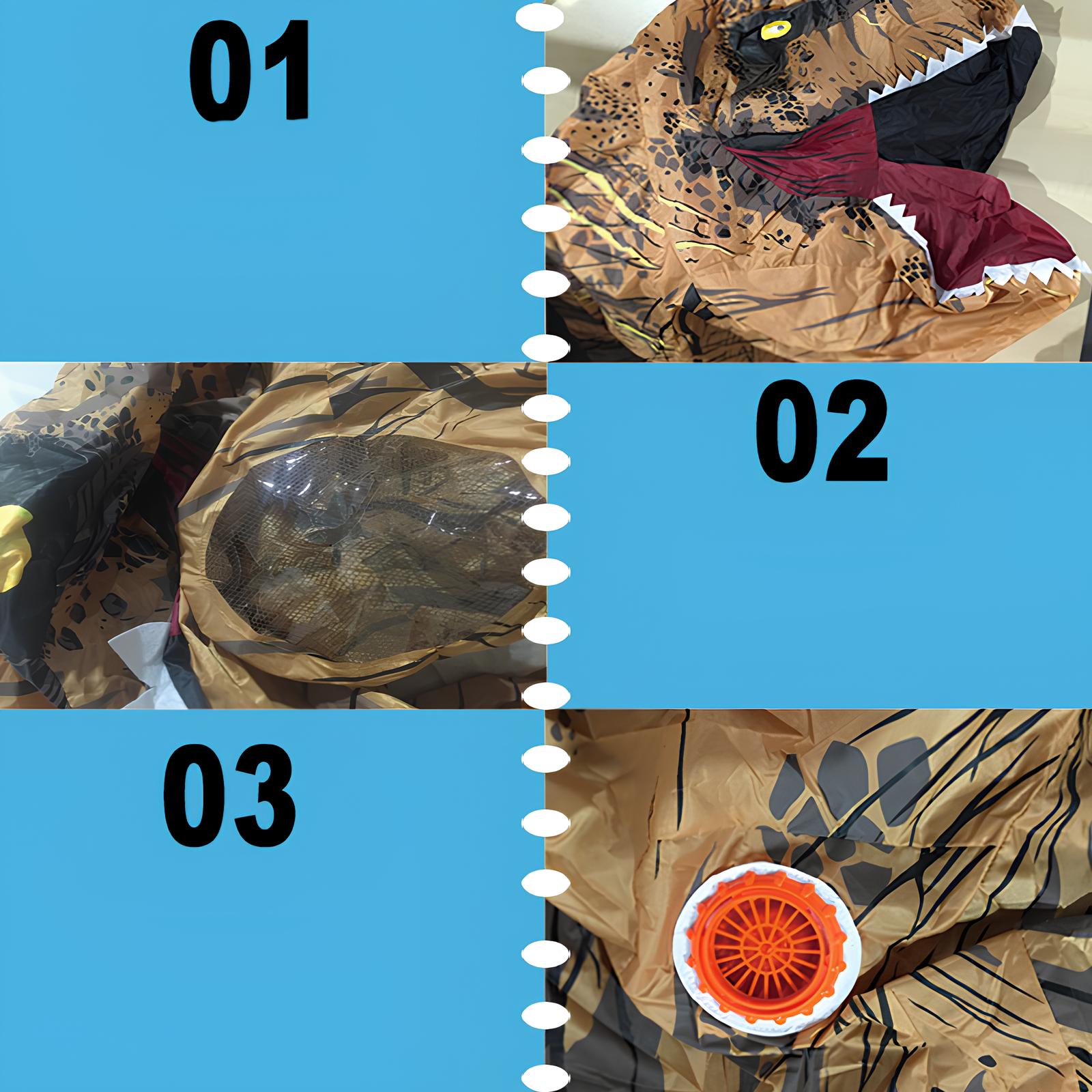 Nadmuchiwany Kostium Zielonego Dinozaura RESTEQ dla Dorosłych na Cosplay