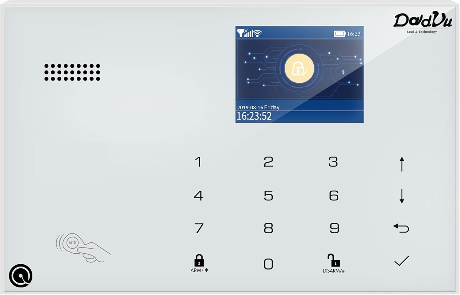 Alarm domowy DadVu DV-1A3G V3, 4G, 99 stref bezprzew., 3 przewod, biały
