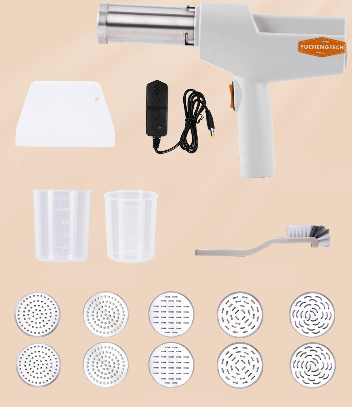 Maszynka do makaronu elektryczna YUCHENGTECH 220V ręczna z 10 dyskami