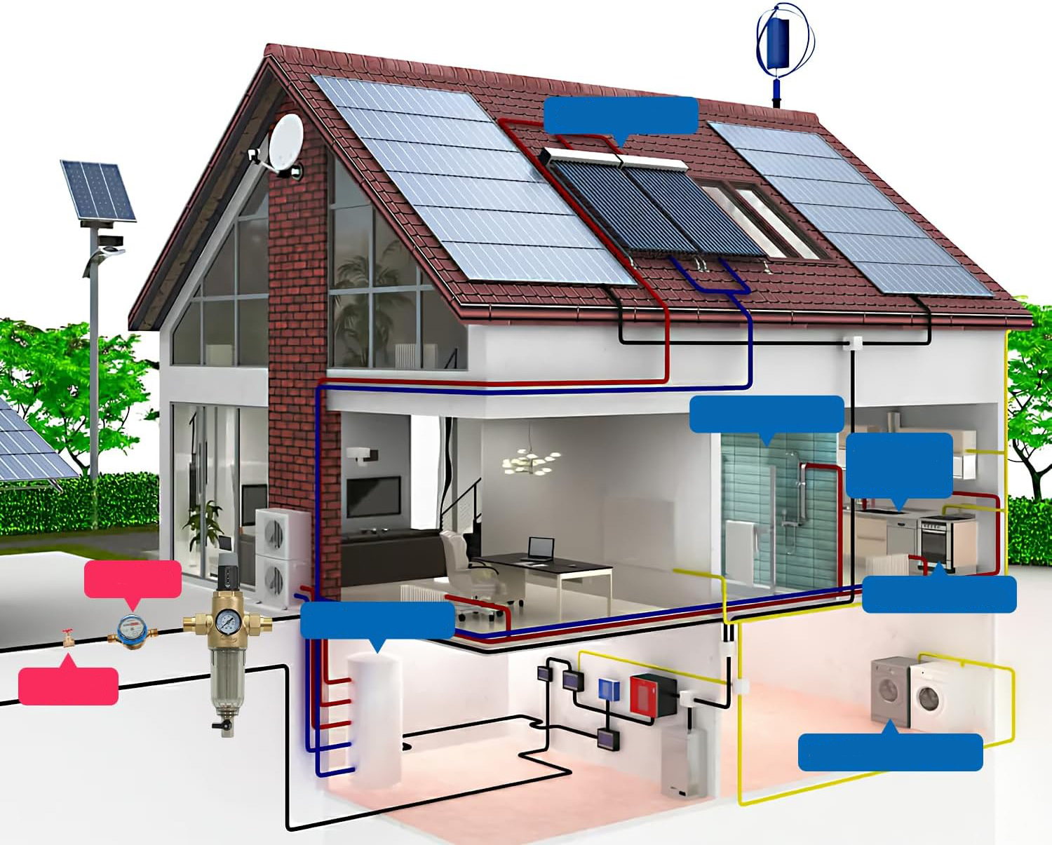 Filtr płukania wstecznego iSpring z reduktorem ciśnienia, 50 mikronów