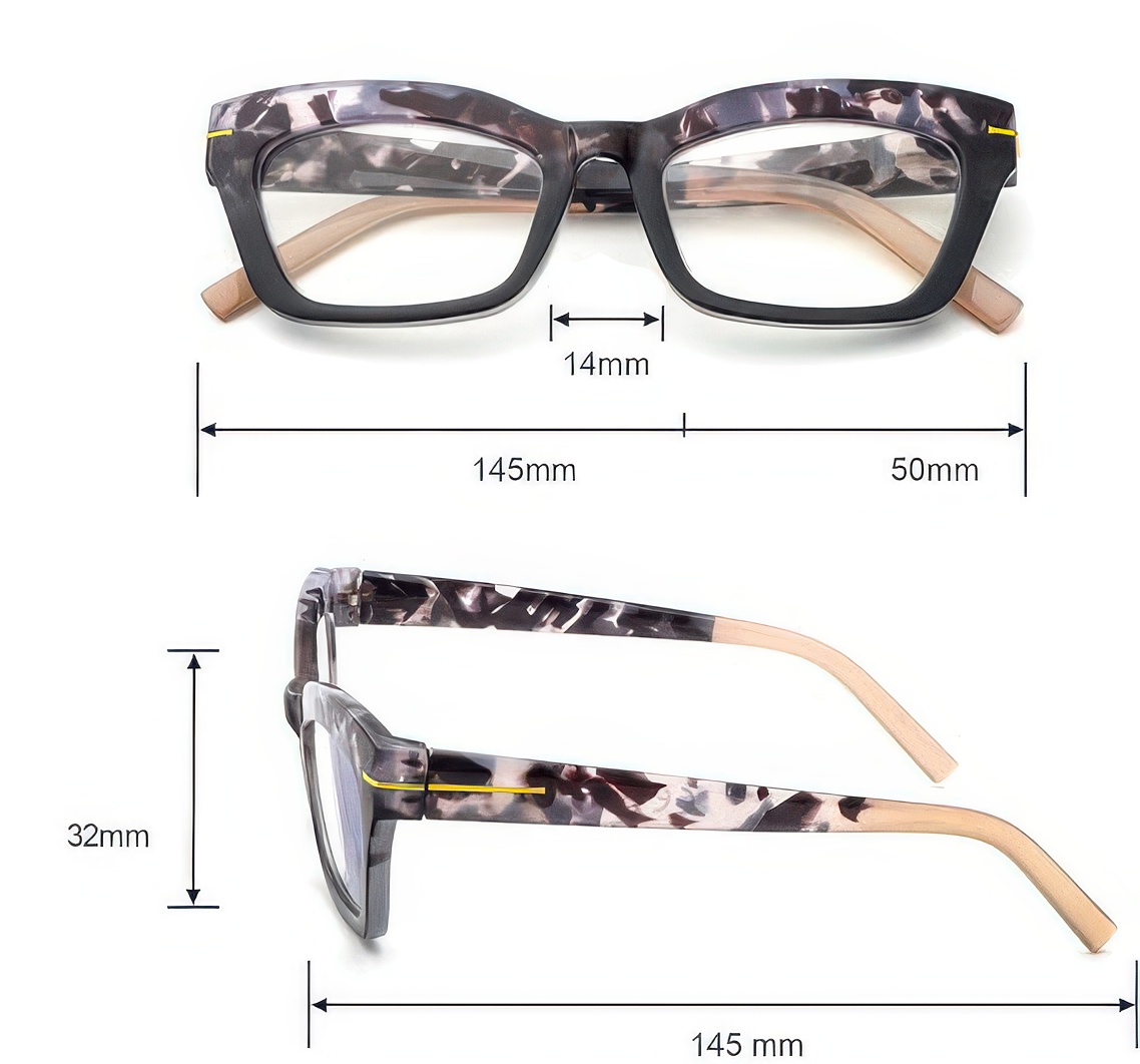 Okulary do czytania kollyseek 3 szt. Cat Eye retro dla kobiet +1.00