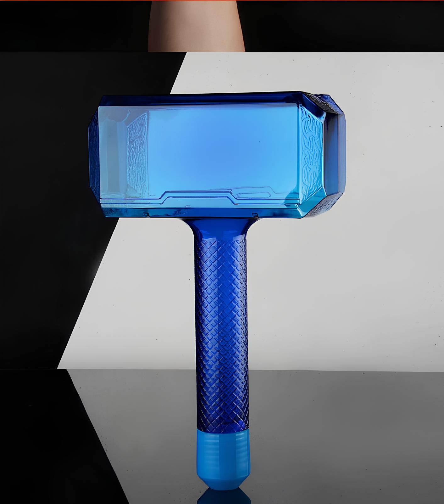 Butelka na wodę RESTEQ w kształcie młota Thora, butelka Mjolnir, niebieska