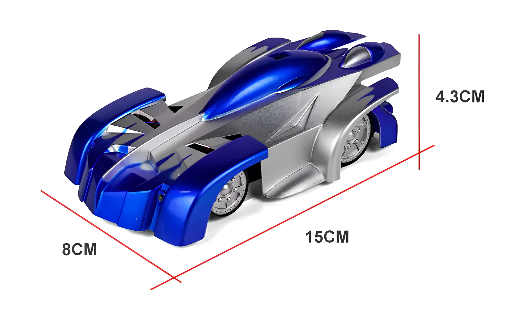 Samochodzik RC jeżdżący po ścianach i suficie (15x8x4,3 cm)