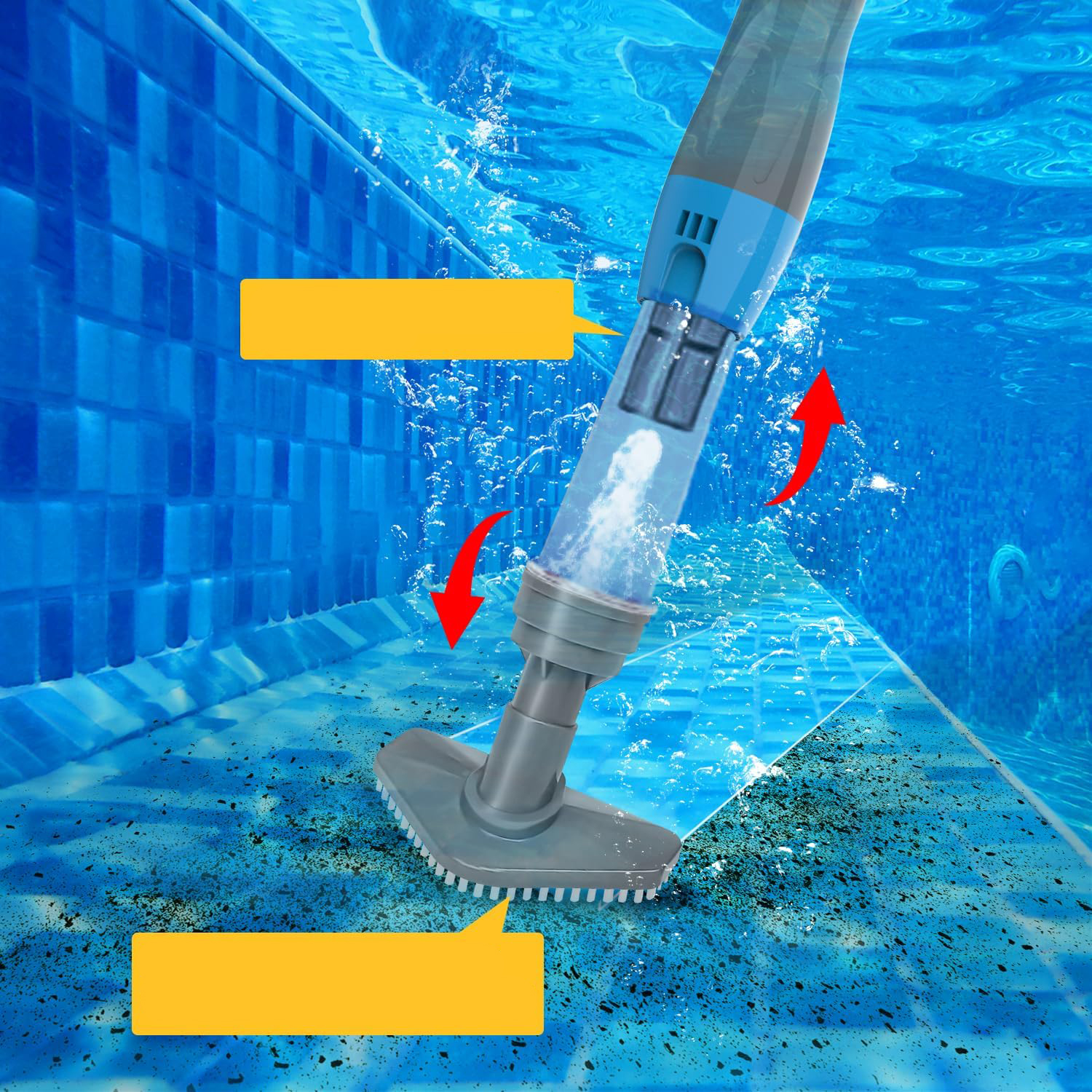 UŻYWANE Odkurzacz do basenu PoolyPoly 3w1 elektryczny rączka niebieski