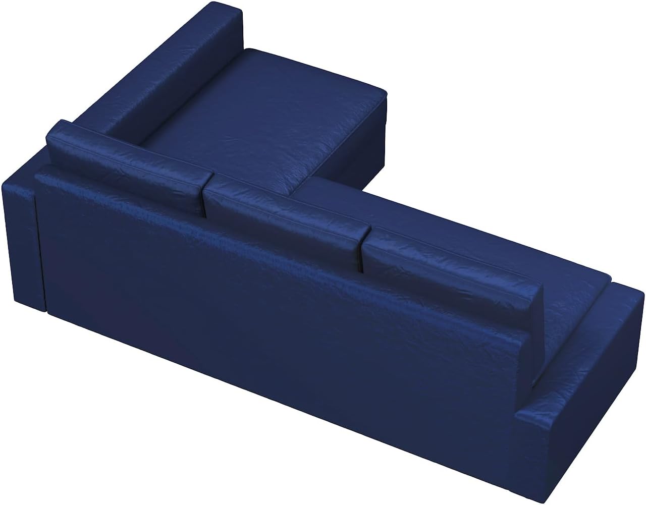 Pokrowiec na sofę Friheten z narożnikiem lewostronnym welurowy niebieski