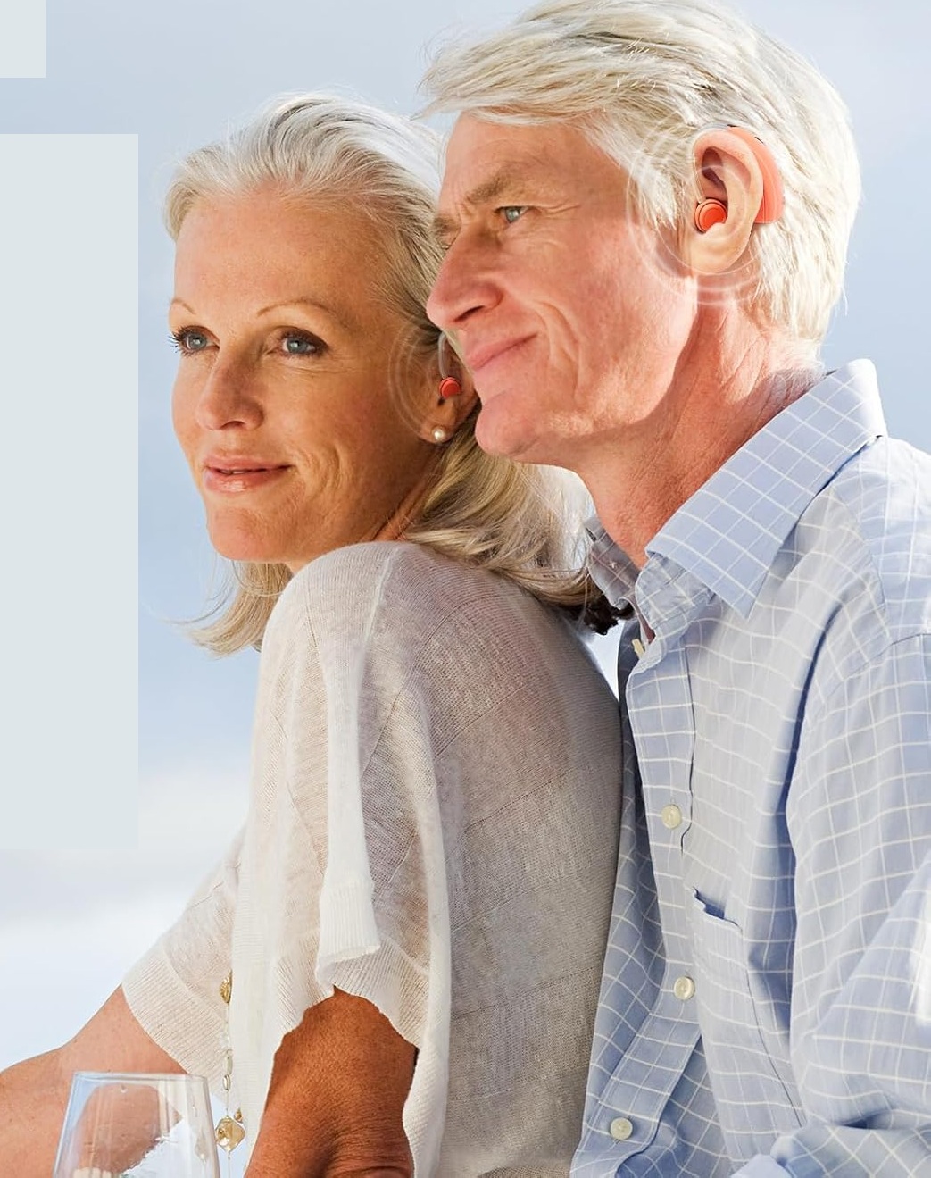 Aparat słuchowy Britzgo VHP-1301 ładowalny 40h pracy pomarańczowy