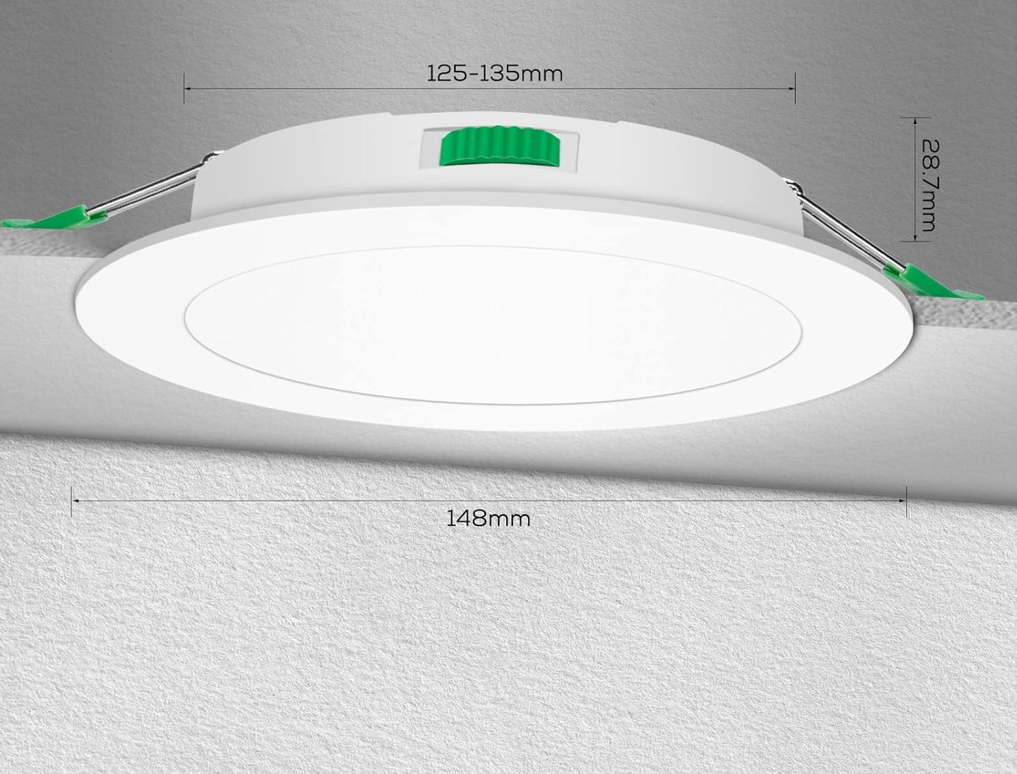 Lampy sufitowe LED wpuszczane 10W z regulacją barwy światła 12 sztuk