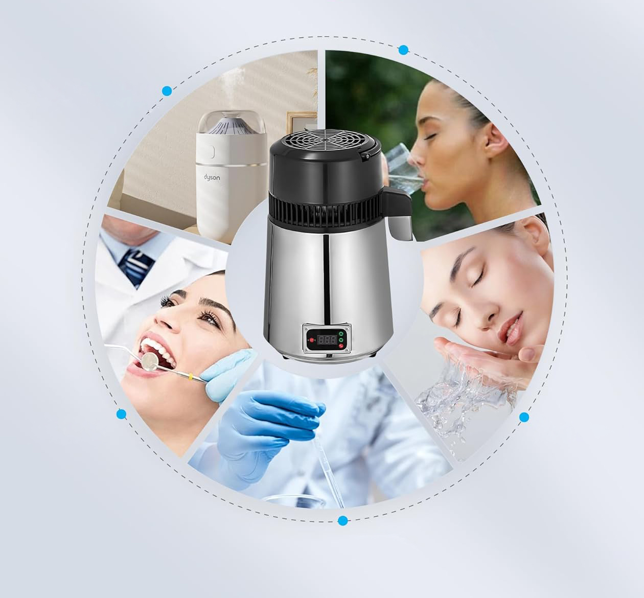 UŻYWANE Destylator wody 1L/h automatyczny Ezcasch EZZLSJ0001 750W