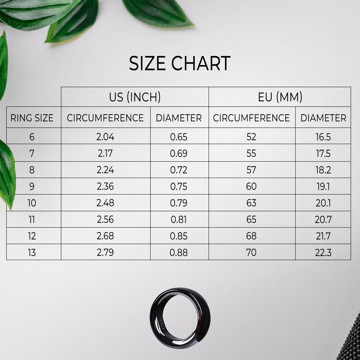 Inteligentny pierścień ODO Nordic ProStore, 5ATM, rozmiar 9, 19,1 mm