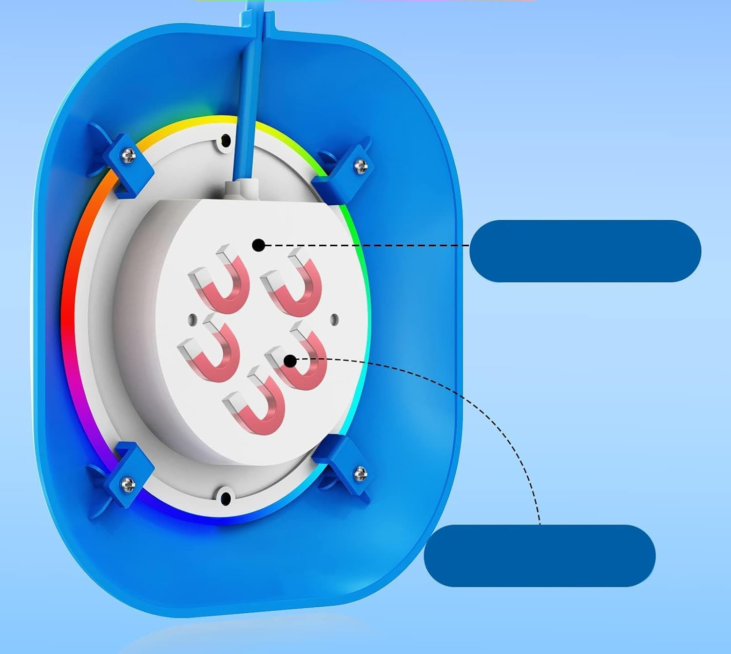 Lampa LED bezprzewodowa do basenu LyLmLe 40 W 12V IP68 z kablem 8 m, 2 szt.