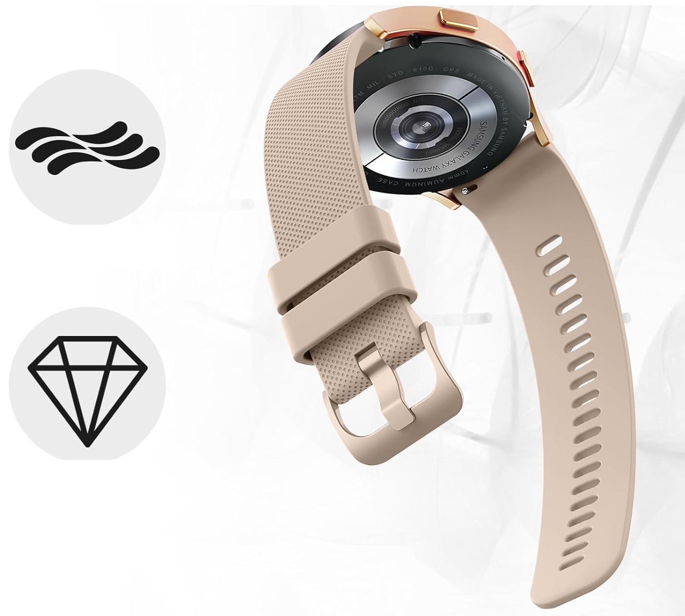 Pasek do Garmin Venu/Vivoactive/Forerunner 22mm YLK silikonowy zestaw 3 szt