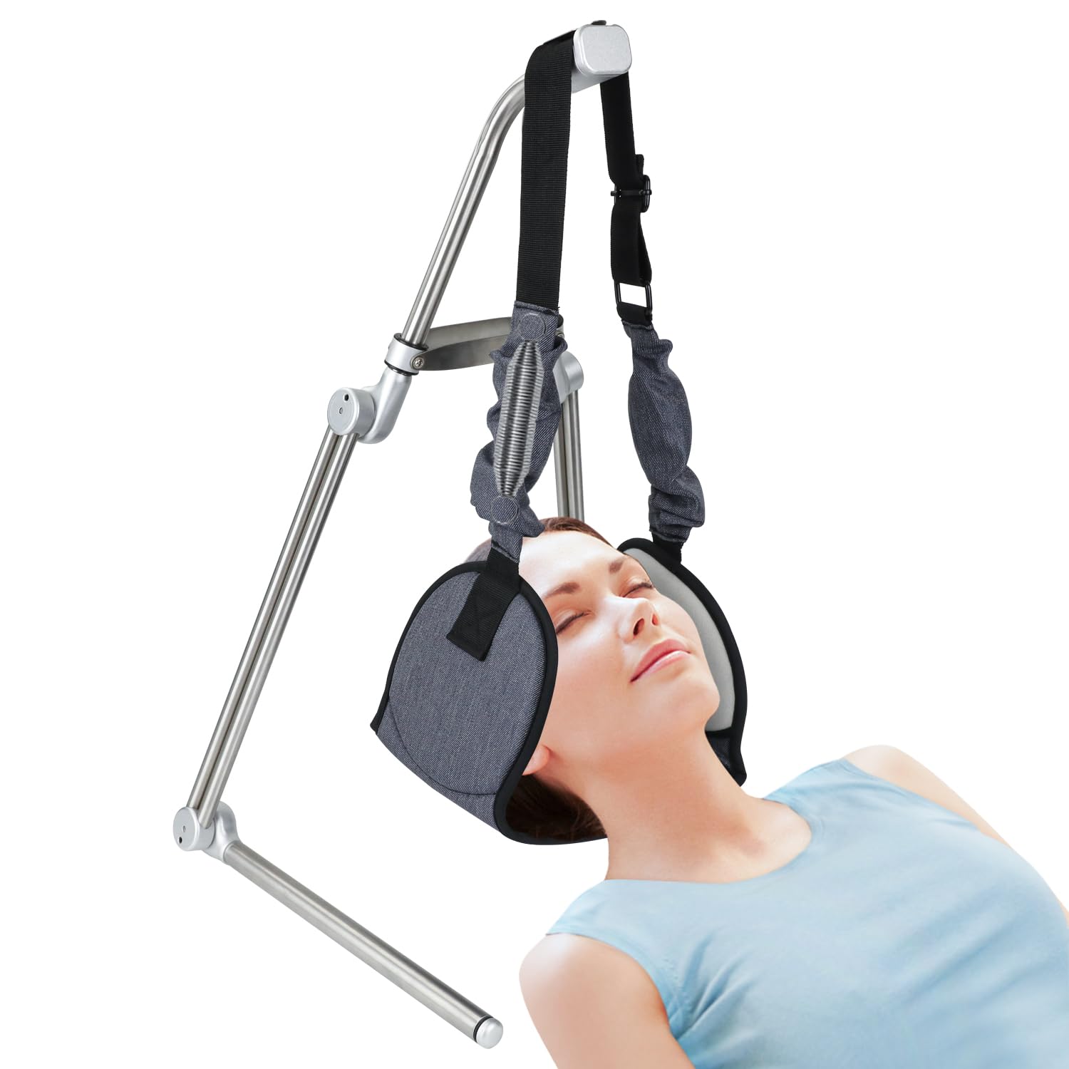 Hamak do głowy i szyi Toogel z regulowanym stojakiem przenośny