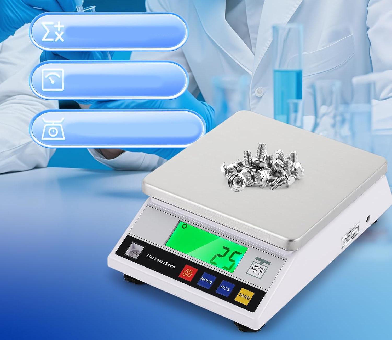 Waga cyfrowa CGOLDENWALL 6kg/0,1g dokładna elektroniczna z funkcją liczenia