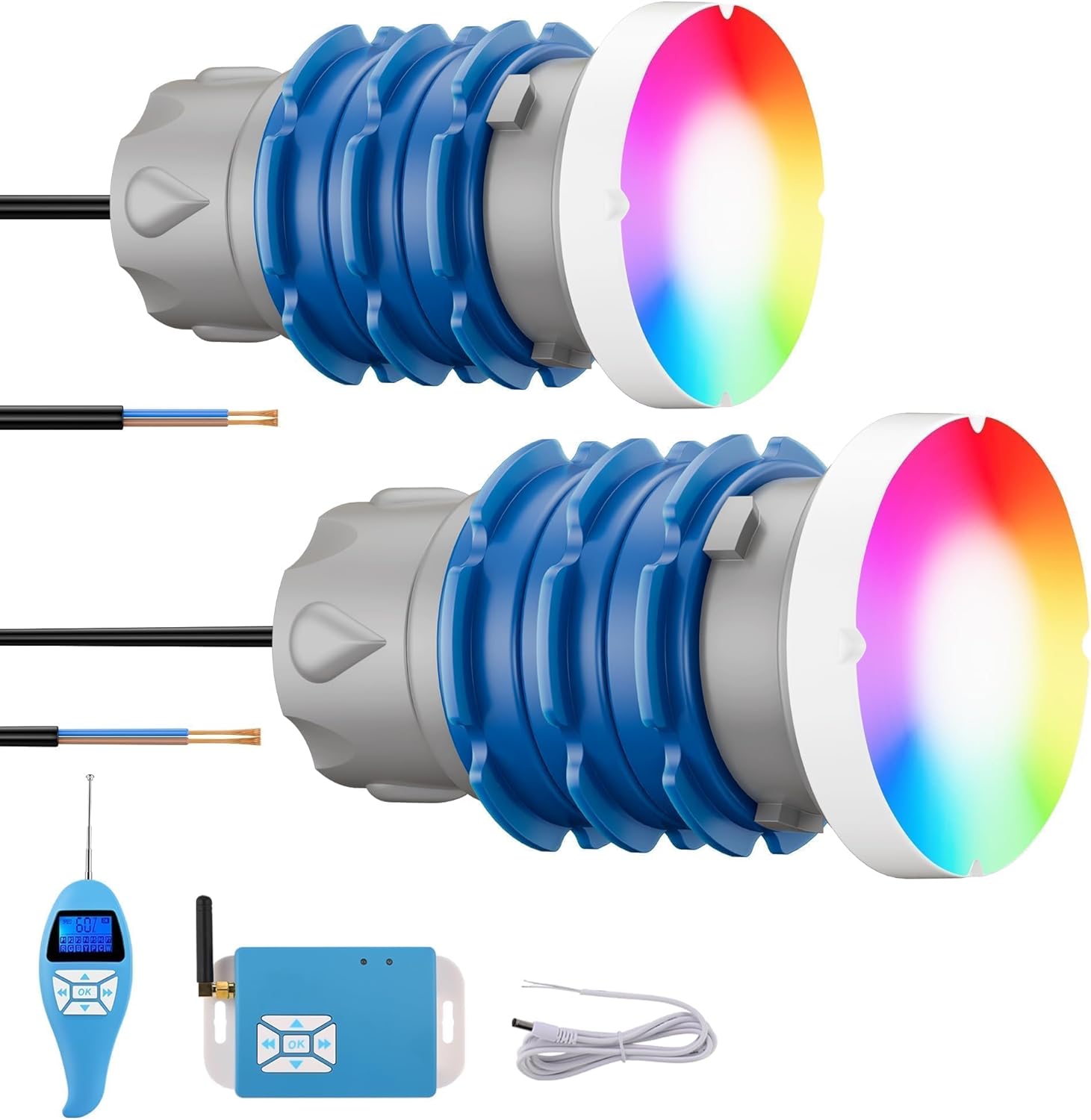 NIEKOMPLETNY Lampa basenowa mini LED LyLmLe PL06-CS6W(A)-D  6W RGB 2 szt.