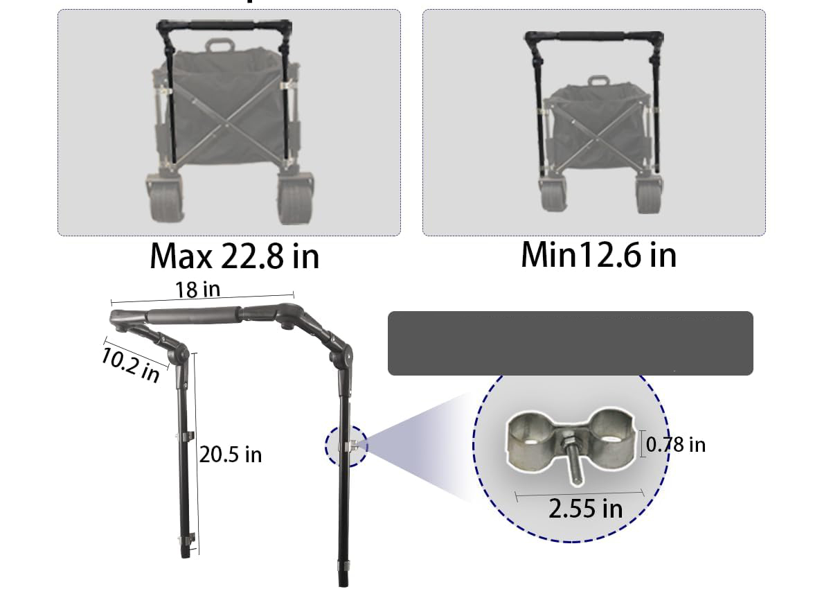 Uchwyt do wózka uniwersalny składany stalowe łączniki do wózków ogrodowych