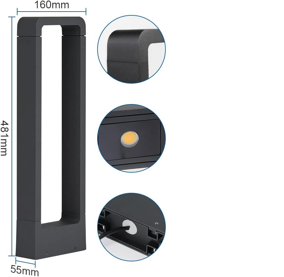 Lampa Ogrodowa Shuniu LED 7W 3000K 48cm zewnętrzne oświetlenie ścieżek