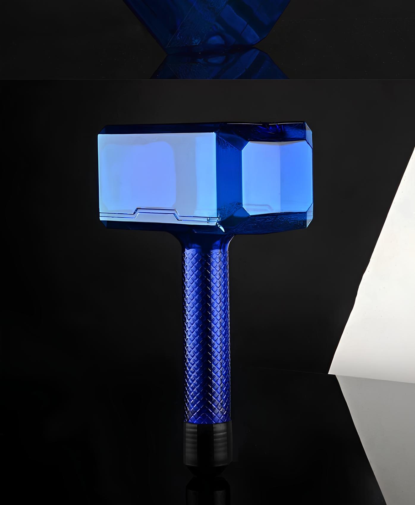 Butelka na wodę RESTEQ w kształcie młota Thora, butelka Mjolnir, niebieska