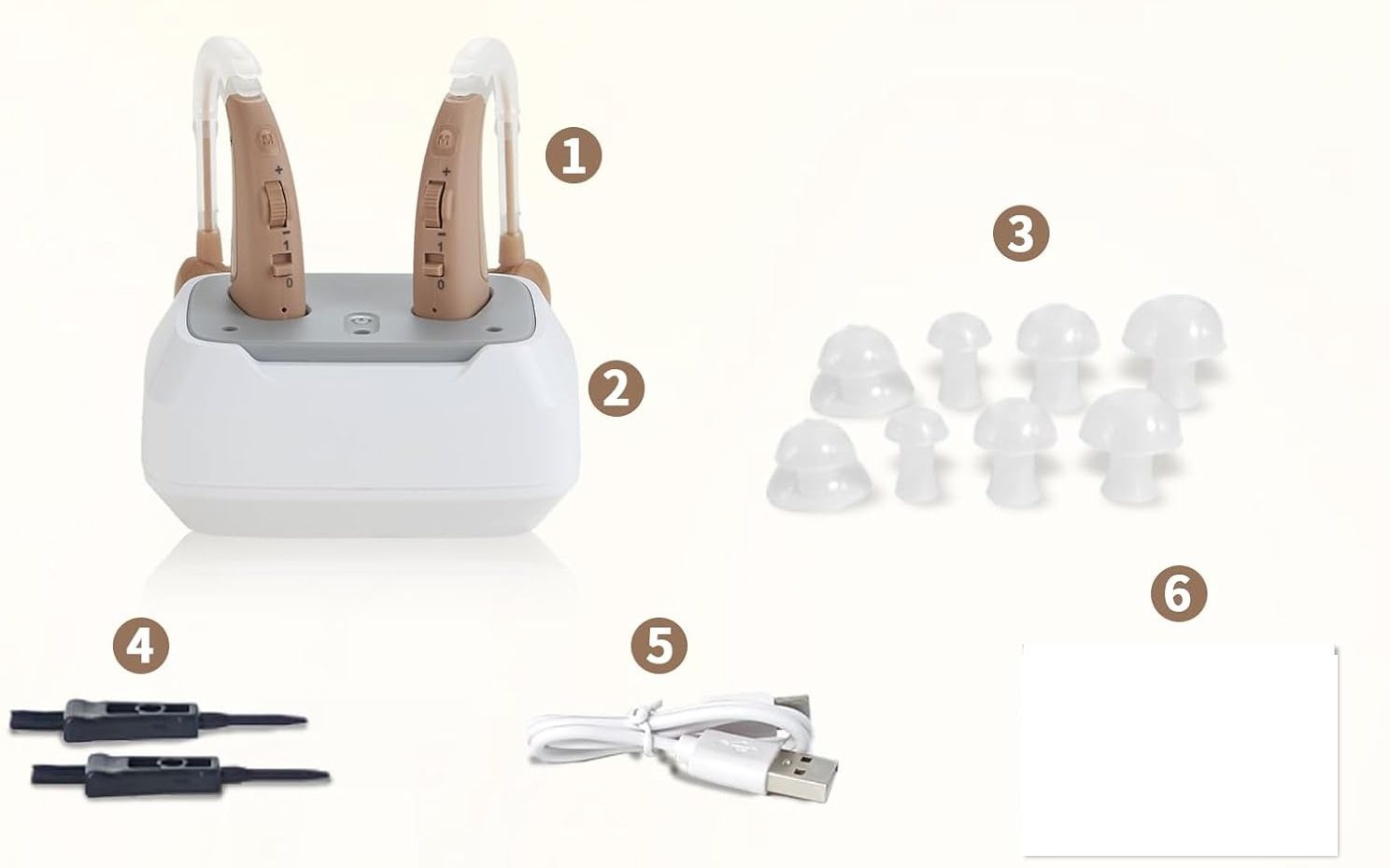 POWYSTAWOWY Aparat słuchowy cyfrowy HIBRIQ VHP-1011  4 tryby ekwalizera