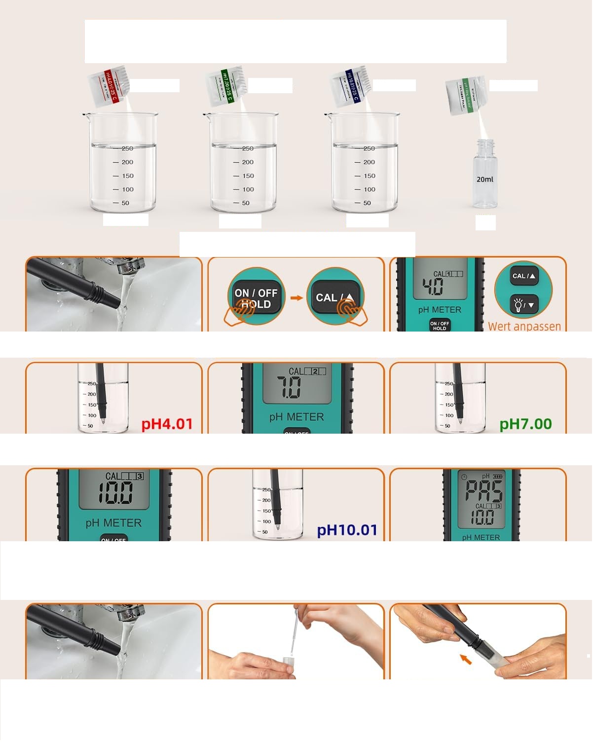Tester gleby cyfrowy z sondą i wyświetlaczem LCD Tadeto TE027