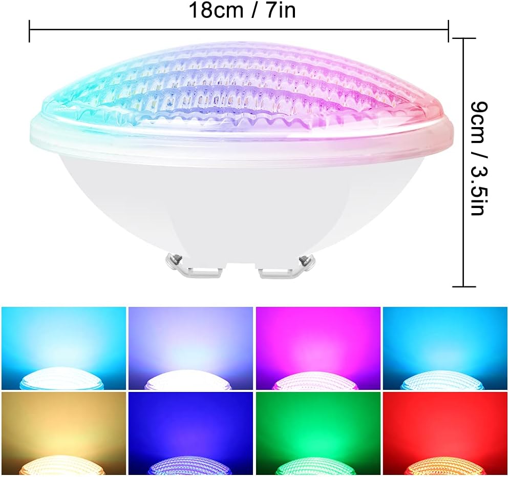 Lampa zanurzeniowa LED Kingwen 40W RGBW 12 V IP68 lampa do basenu akwarium