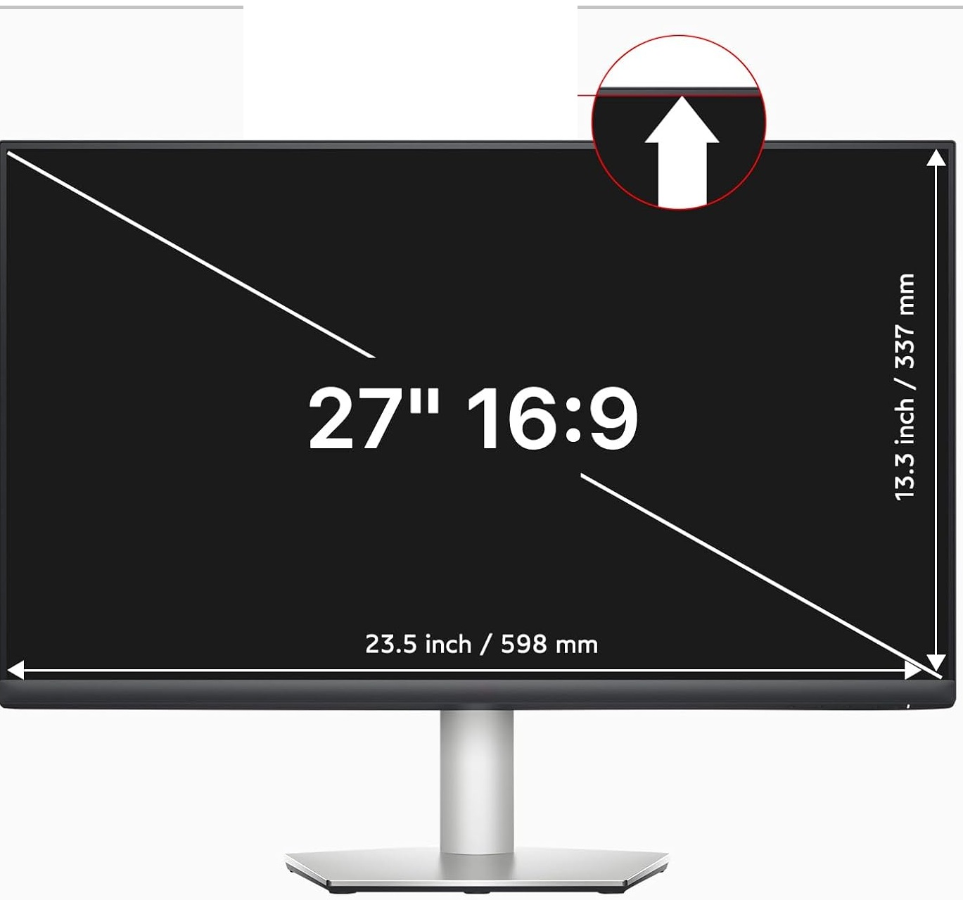 Filtr prywatności do monitora 27" BERSEM 16:9 antyrefleksyjny antyszpieg
