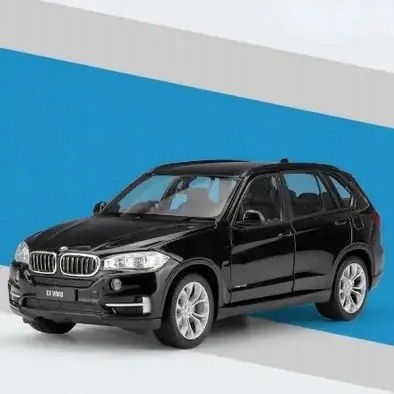 Model BMW X5 w skali 1:24 czarna kolekcjonerska miniatura luksusowego SUV-a