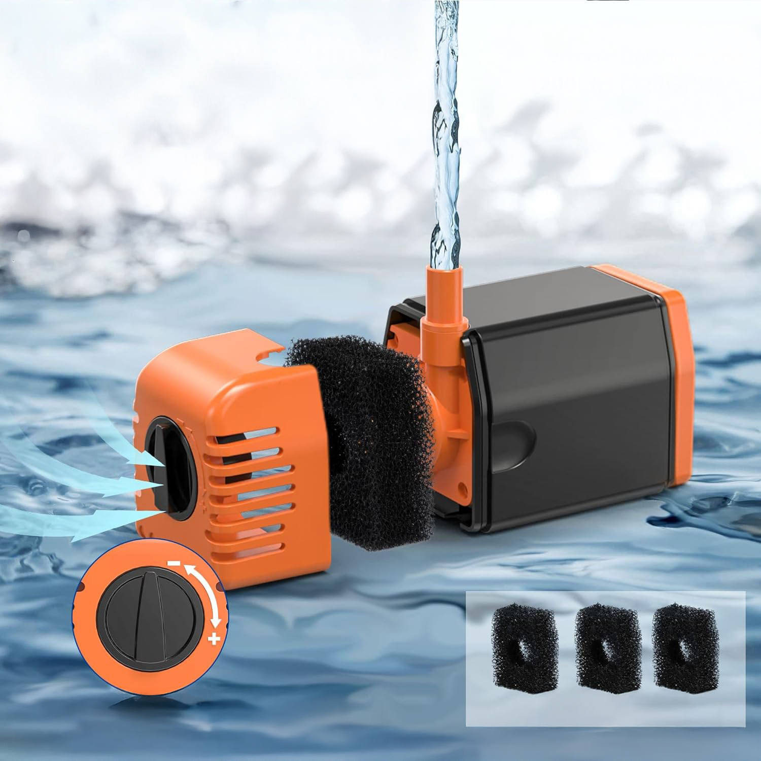 Solara fontanna Biling 25W 1200 L/H do stawu ogrodowa pompa z rurą 2 m