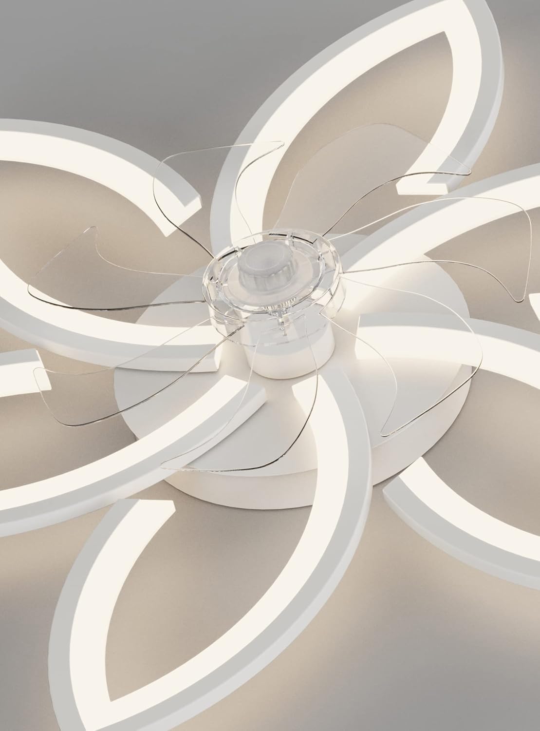 UŻYWANE Wentylator sufitowy z lampą 70W złoty cichy z pilotem i aplikacją