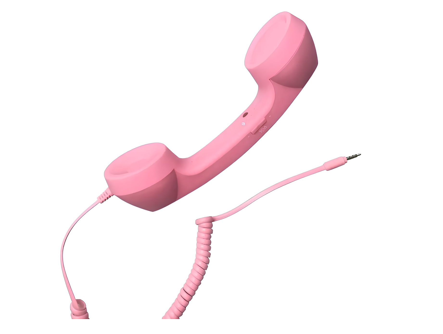 Zestaw słuchawkowy w formie słuchawki RESTEQ do smartfona różowy