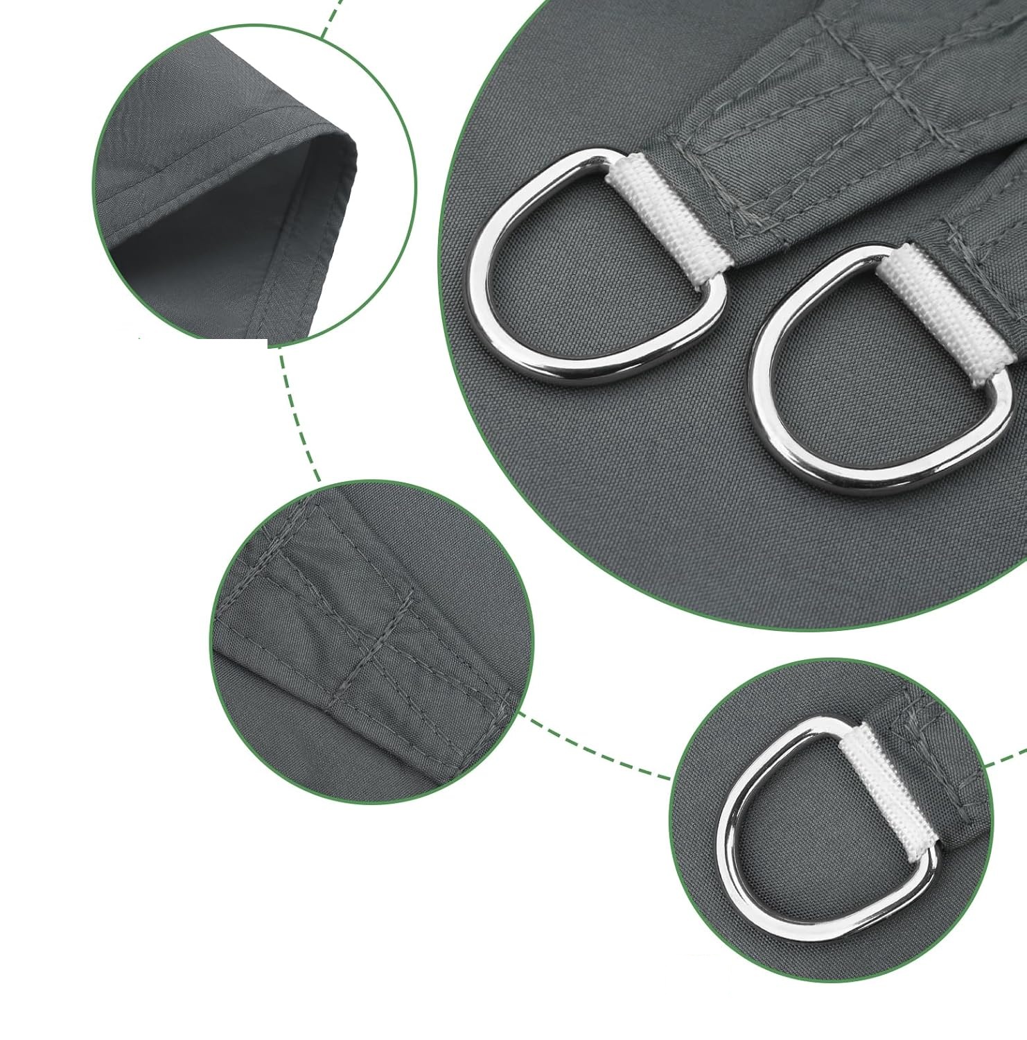 Żagiel ogrodowy przeciwsłoneczny Axt Shade 2x2 m wodoodporny antracyt