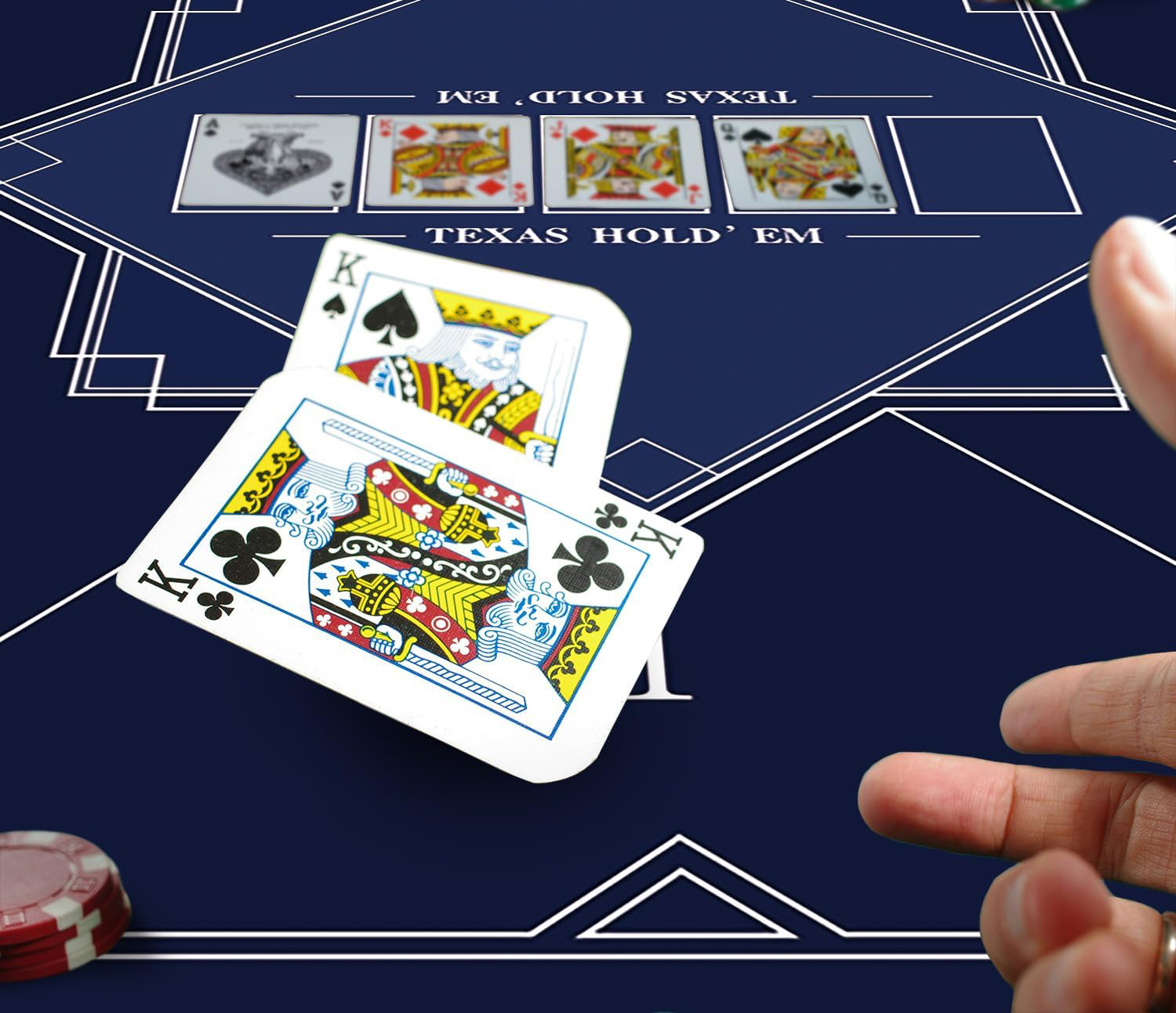 Mata pokerowa LaiEr 120×120 cm Texas Hold'em gumowa do stołów