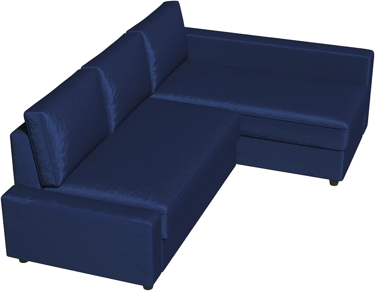 Pokrowiec na sofę Friheten z narożnikiem lewostronnym welurowy niebieski