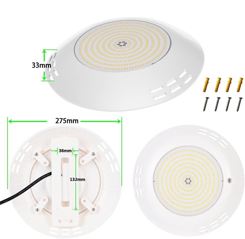 Lampa basenowa LED LyLmLe 35W podwodna IP68 3000K 2800lm 12V R-PL34-S35W