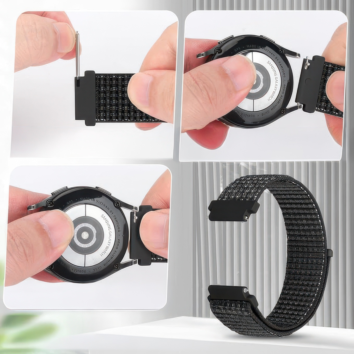 Paski do zegarka nylonowe 3 szt 20mm oddychające miękkie komfortowe