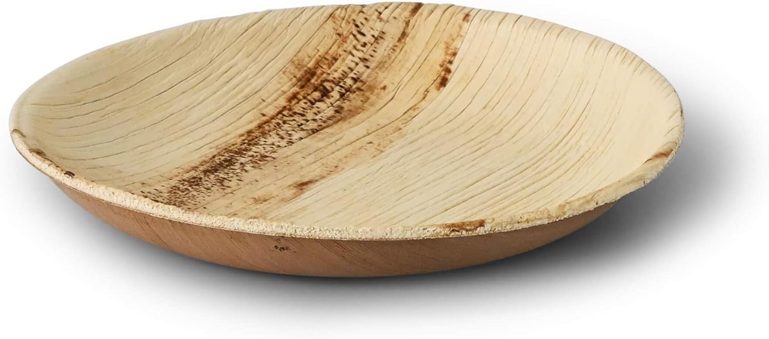 Talerze jednorazowe biodegradowalne z liści palmowych BIOZOYG 15cm 125zt.