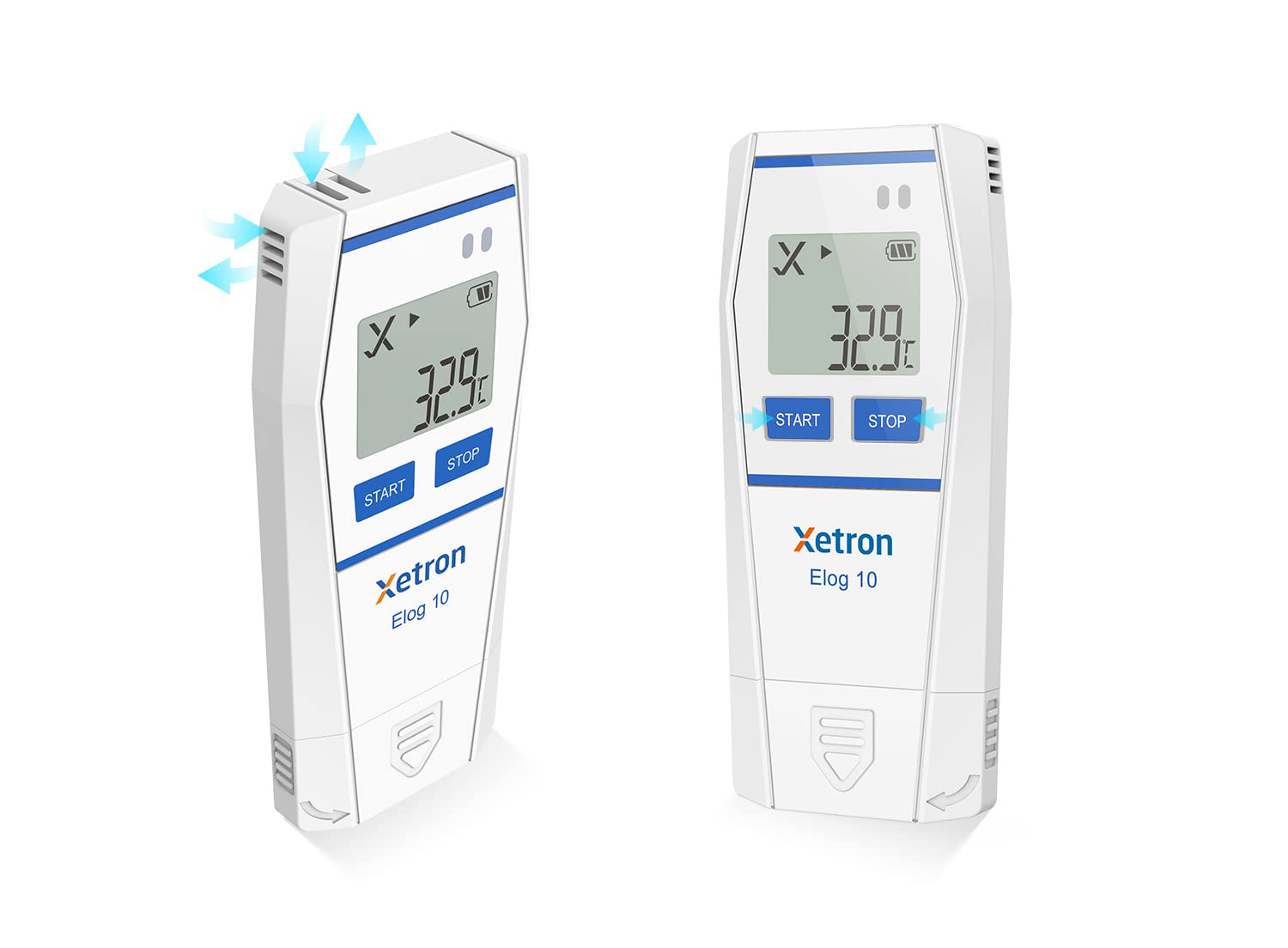 Rejestrator temperatury Xetron Elog10, -30°C do 70°C, 4 szt.
