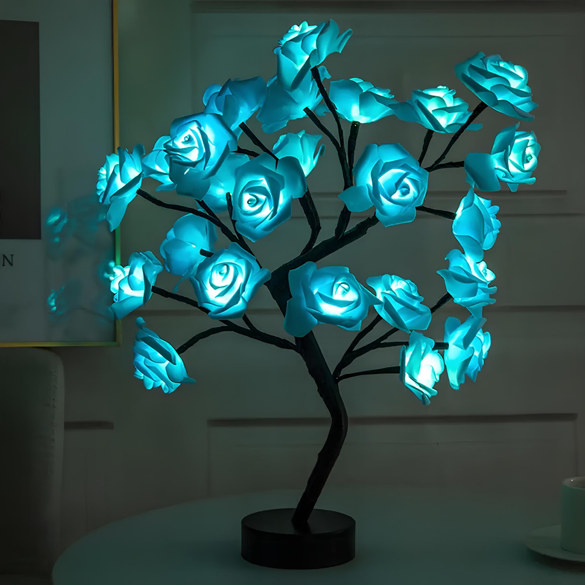 Lampa LED z różami USB Lampka nocna LED oświetlenie dekoracyjne do sypialni