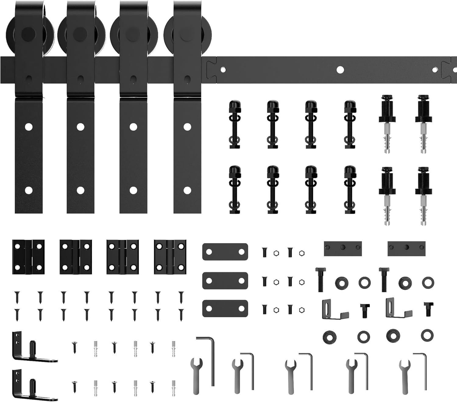 NIEKOMPLETNY Zestaw okuć do drzwi przesuwnych składanych SANKEYTEW 131 cm