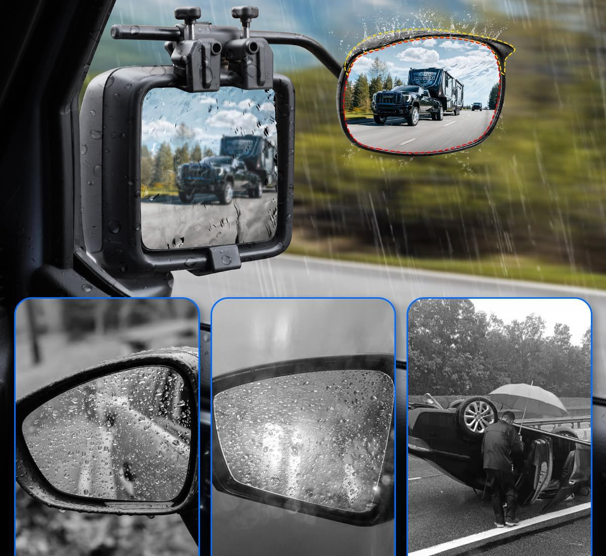 Lusterka holownicze SUPAREE SP-JK2107 uniwersalne do kampera 1 para