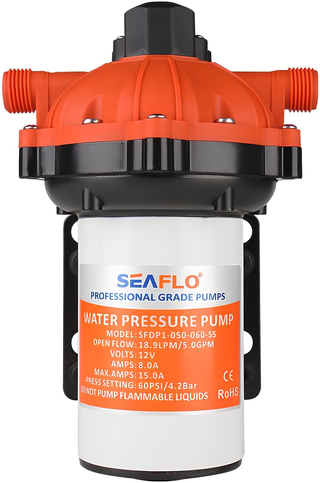 Pompa Seaflo serii 55 12V 5,0 GPM 60 PSI z wyłącznikiem ciśnienia
