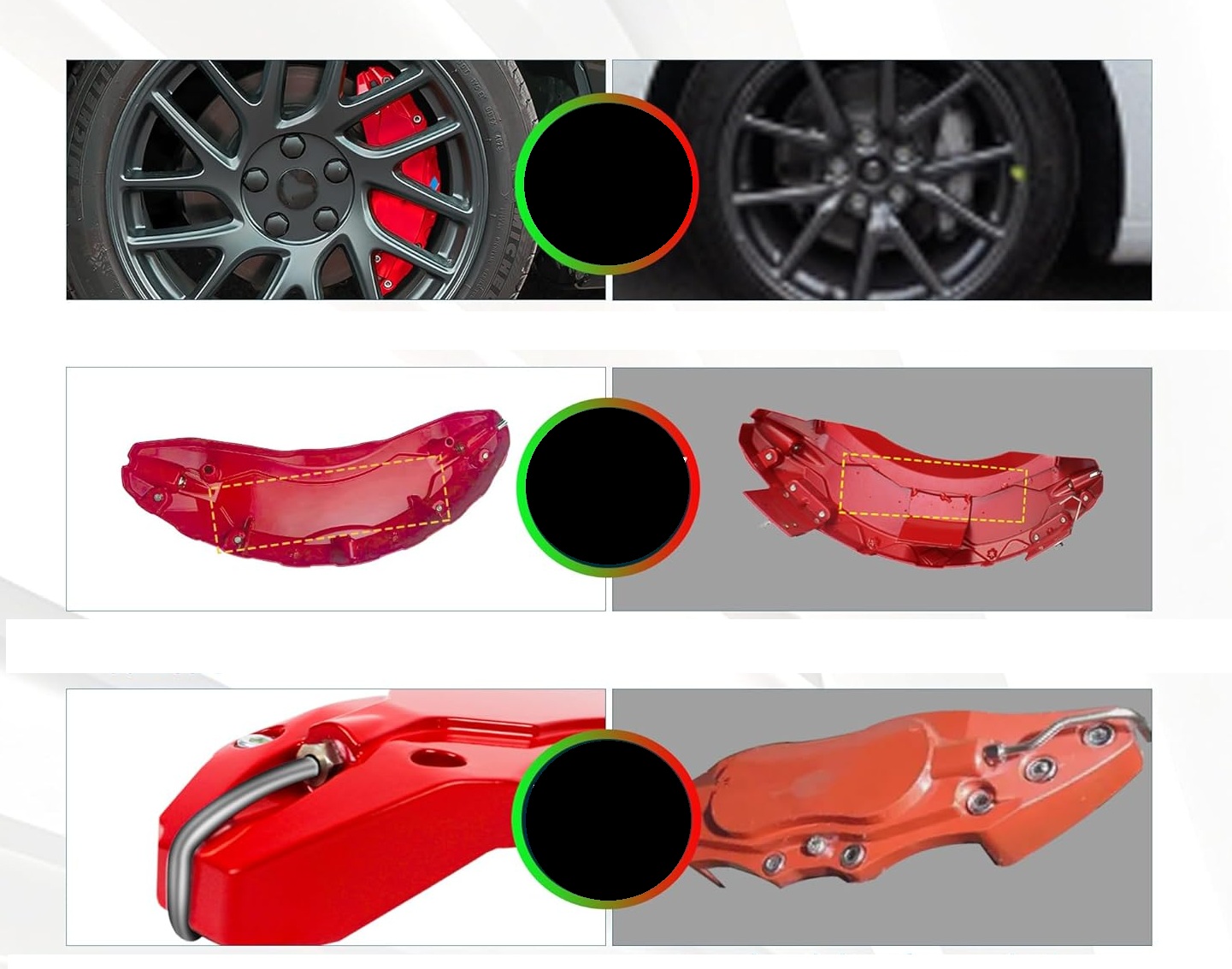 Nakładki na zaciski hamulcowe Tesla Model 3 Highland 2024 18/19" 4 szt.
