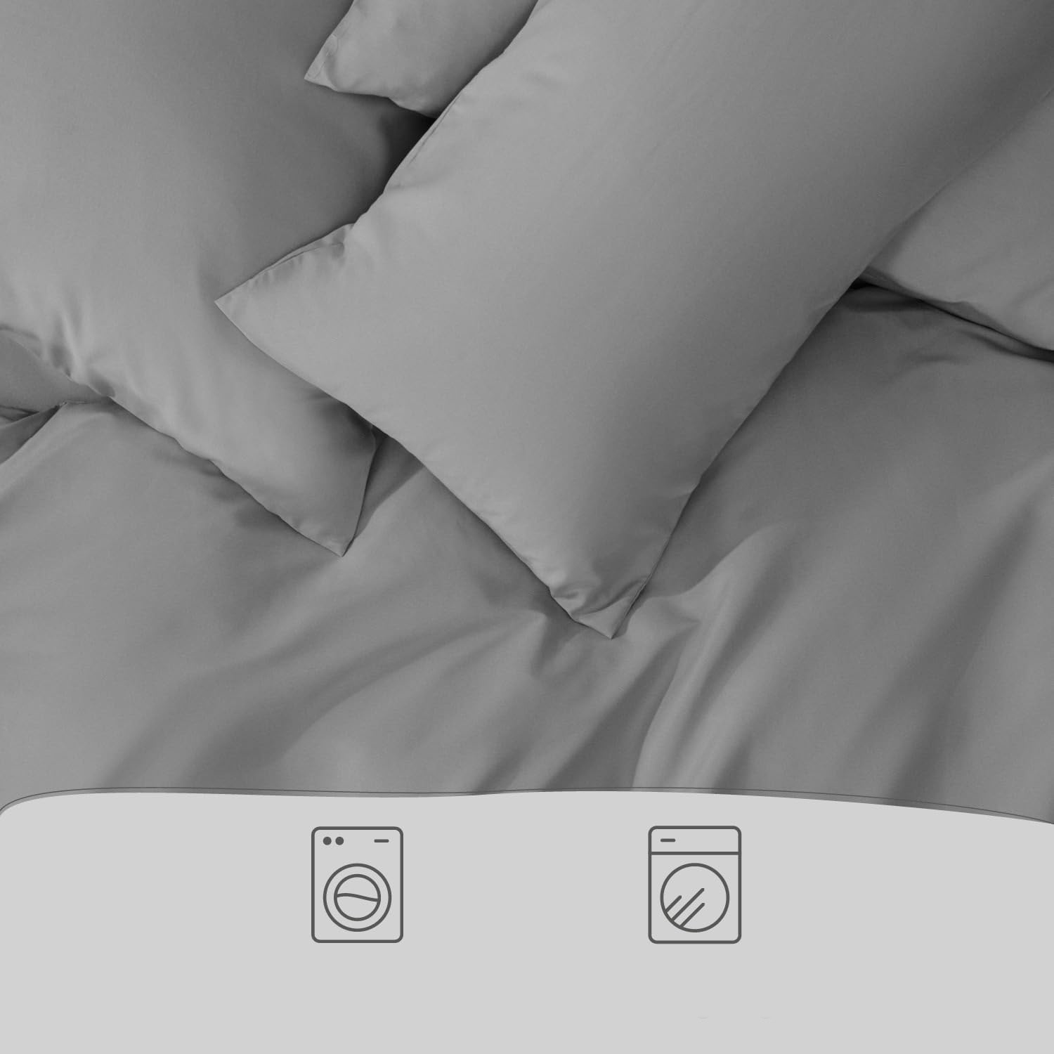 Komplet pościeli mikrofibra Blumtal 260x240 cm + 2x 40x70 cm szary Oeko-TEX