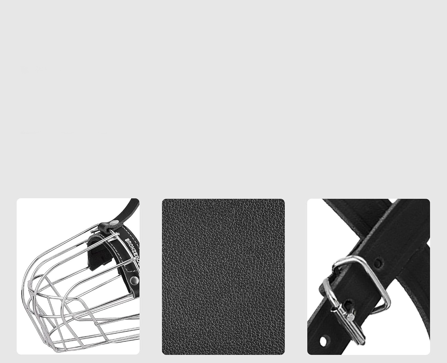 Kaganiec metalowy druciany dla psa BRONZEDOG regulowany L średni-duży